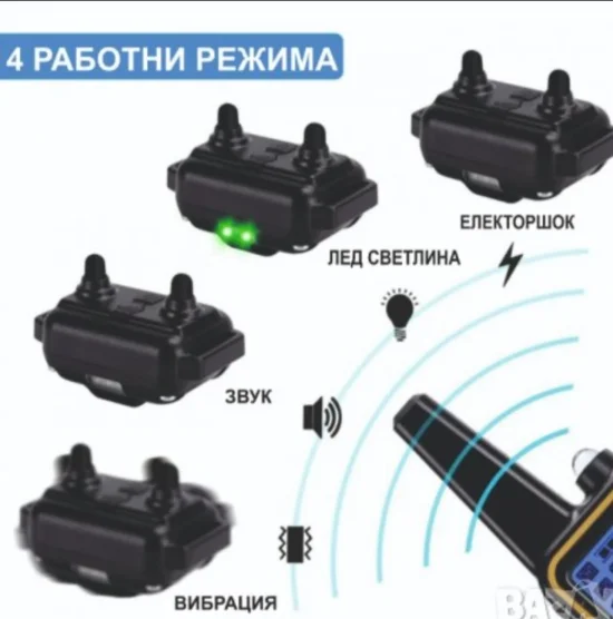 Електронни нашийници Електронен нашийник T430 -  водоустойчив телетакт с презареждаеми литиевойонни батерии за обучение на две кучета с обхват до 800м.