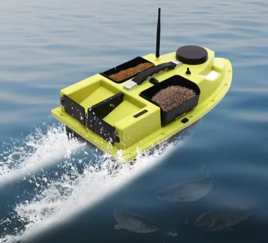 Лодки за захранка Лодка за захранка D19 с  GPS 100 точки, сонар + ПОДАРЪК сак за лодка, зарядно 12V , гумен калъф за дистанцонно,  резервни перки