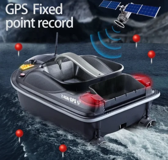 Лодки за захранка Лодка за захранка HJ817 с GPS литиевойонна батерия и гласово дистанцонно