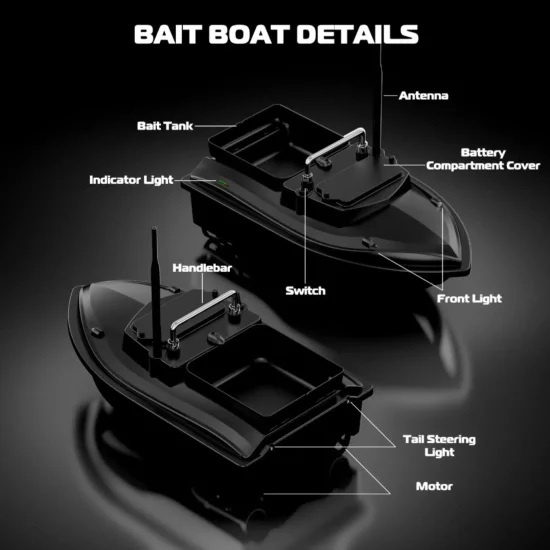 Лодки за захранка Лодка за захранка V050 с круиз контрол - до 500 метра обхват + БОНУС сак и зарядно за автомобил